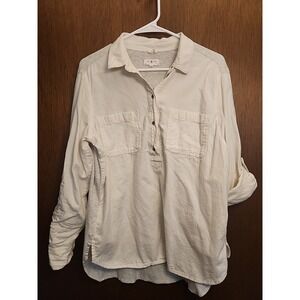 Lou &‎ Grey Sz L Top Longsleeve Or Buttons To 3/4